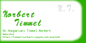 norbert timmel business card